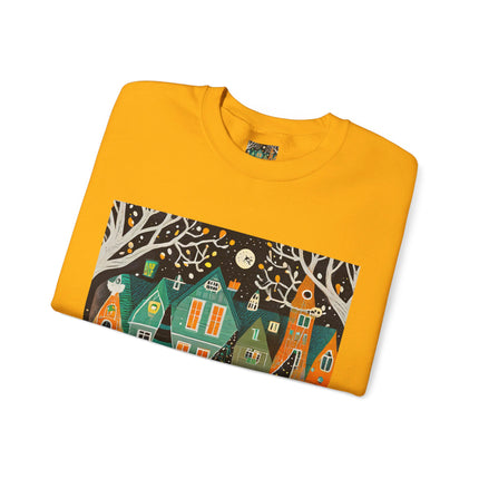 Night of the Trick-or-Treating Owlets Unisex Heavy Blend™ Crewneck Sweatshirt