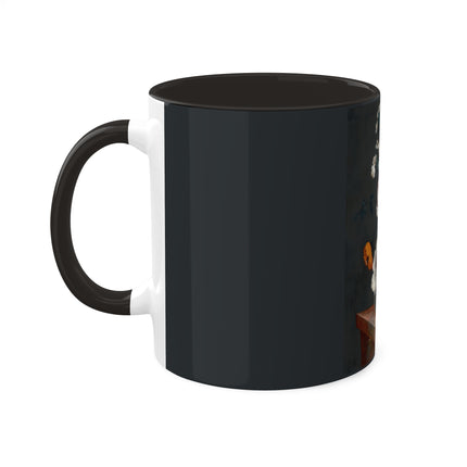 Floral Still Life by Johann Baptist Drechsler Colorful Mugs, 11oz
