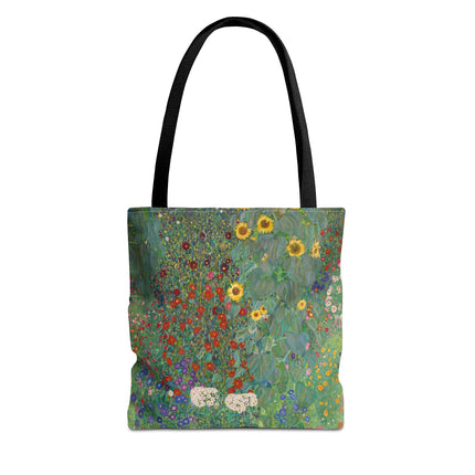 Farm Garden with Sunflowers by Gustav Klimt Tote Bag (AOP)