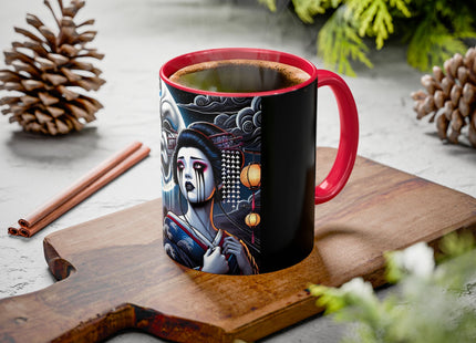 Geisha’s Black Ink Tears Colorful Mugs (11oz, 15oz)