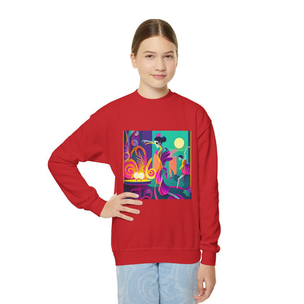 Dance of the Skeleton Ballerinas Youth Crewneck Sweatshirt
