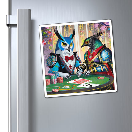 Cyberpunk Owl & Raven Magnets (3 Sizes)