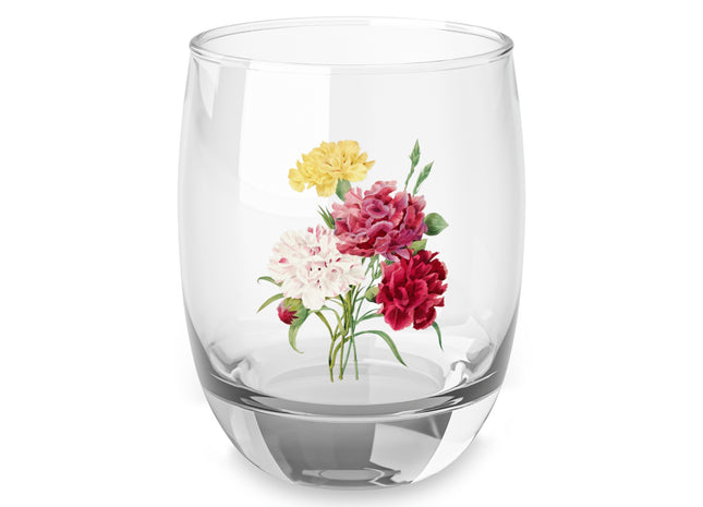 Carnation botanical illustration by Pierre-Joseph Redouté Whiskey Glass