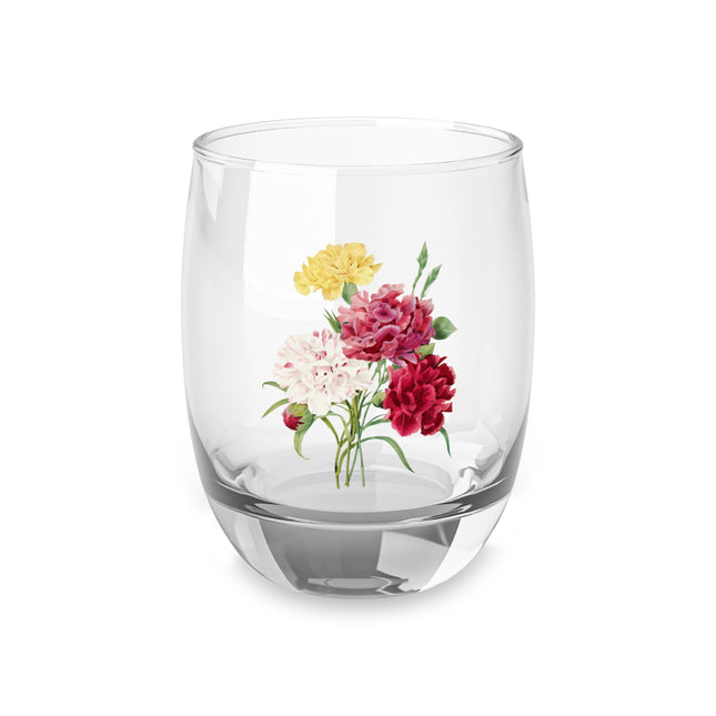 Carnation botanical illustration by Pierre-Joseph Redouté Whiskey Glass