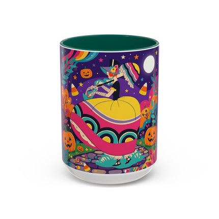 🌙🎃 The Lady Of Moonbeam Hollow Colorful Mug – Whimsical Halloween Charm