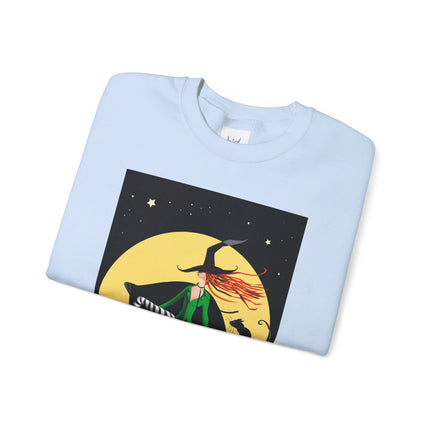 A Witch’s Moonlit Flight Unisex Heavy Blend™ Crewneck Sweatshirt