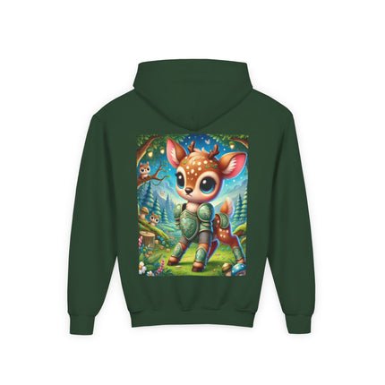 Fawn Defender Youth Hooded Sweatshirt – Gentle Courage & Forest Magic