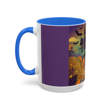 🌙🎃 The Scarecrow Of Haunted Hollow Colorful Mug – Whimsical Halloween Mystery