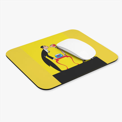 A Moment of Elegance: A Passionate Embrace Amidst Golden Splendor Mouse Pad, Rectangle