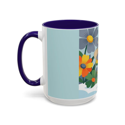 ❄️🌼 The Winter Flower Wanderer Colorful Mug – Colorful Art Deco Snow Fantasy