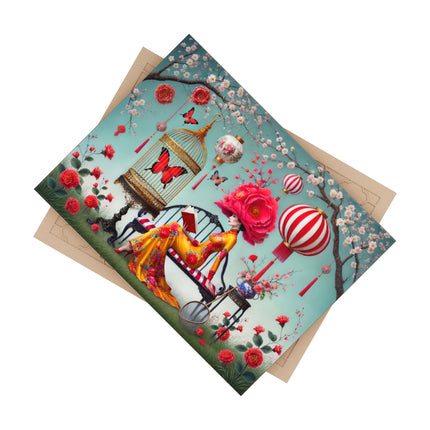 Reading In A Painted Garden Ceramic Tile