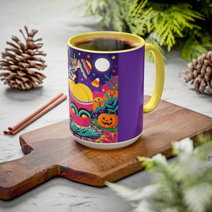 🌙🎃 The Lady Of Moonbeam Hollow Colorful Mug – Whimsical Halloween Charm