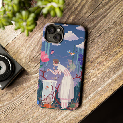🐠🌸 The Enchanted Aquarium Garden Phone Case – Art Deco Underwater Fantasy