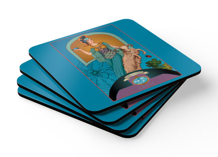 Pisces Zodiac Design – March & Aquamarine by Sofia Chiostri | Corkwood Coaster Set