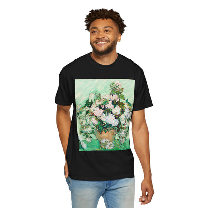 Roses by Vincent Van Gogh Unisex Garment-Dyed T-shirt