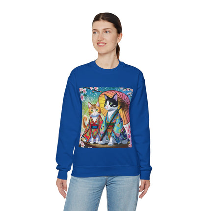 Kimono Kitties Unisex Heavy Blend™ Crewneck Sweatshirt