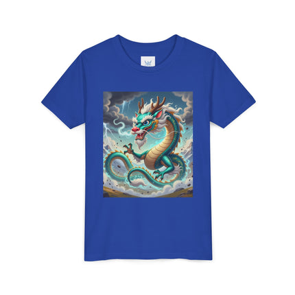 Tibetan Dragon in Battle Youth Short Sleeve Tee