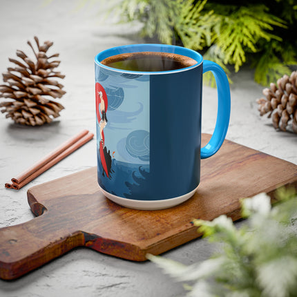 Siren of the Waves Colorful Mugs – Dramatic Sea Power & Bold Elegance