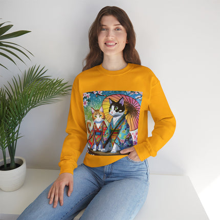 Kimono Kitties Unisex Heavy Blend™ Crewneck Sweatshirt