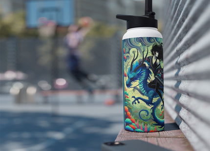 Mystic Guardian of the Sky Stainless Steel Water Bottle, Standard Lid