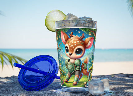 Fawn Defender Sunsplash Tumbler with Straw, 16oz