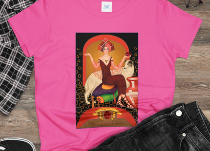 January & Garnet (from the Gem Series) by Sofia Chiostri Women's Midweight Cotton Tee