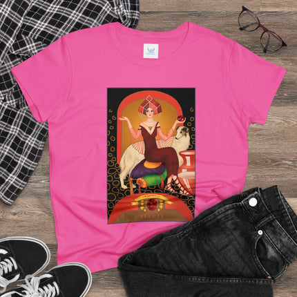 January & Garnet (from the Gem Series) by Sofia Chiostri Women's Midweight Cotton Tee