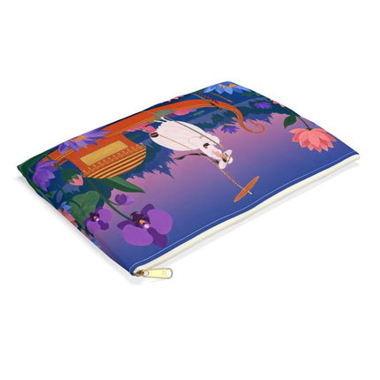 🪷🛶 The Lady Of The Lotus Lake Accessory Pouch – Art Deco Garden Voyage