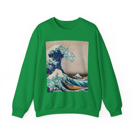 The Great Wave off Kanagawa by Katsushika Hokusai Heavy Blend™ Crewneck Sweatshirt