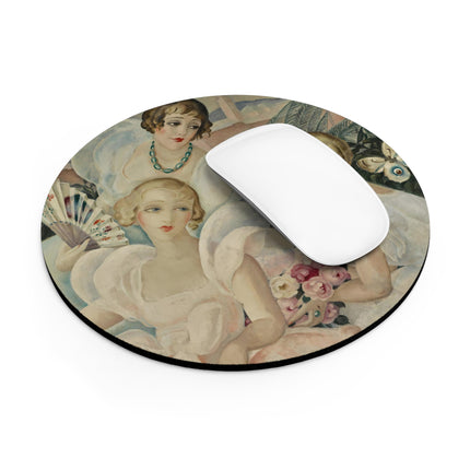 Les Femmes Fatales by Gerda Wegener Mouse Pad, Round and Rectangle