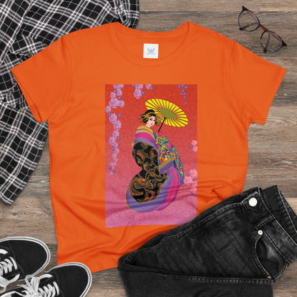 Enchanting Geisha Women's Midweight Cotton Tee
