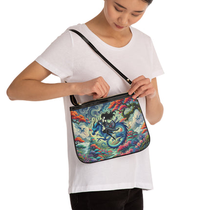 Mystic Guardian of the Sky Shoulder Bag – Warrior Fairy & Turquoise Dragon