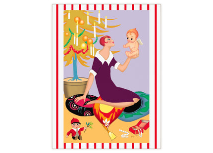 Art Deco Christmas Ceramic Tile