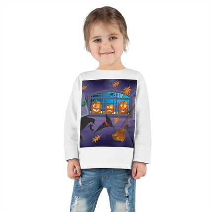 Whimsical Halloween Mischief Toddler Long Sleeve Tee