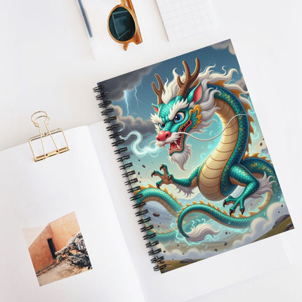 The Tibetan Dragon in Battle Spiral Notebook – Ruled Line