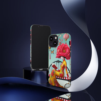 Reading In A Painted Garden Phone Cases