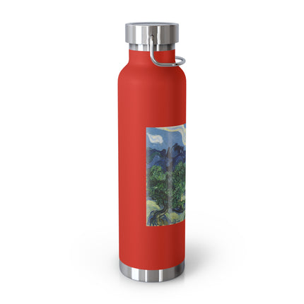 Olive Trees by Vincent Van Gogh Copper Vacuum Insulated Bottle, 22oz