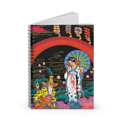 The Romance of Perfume by George Barbier Spiral Notebook - Ruled Line