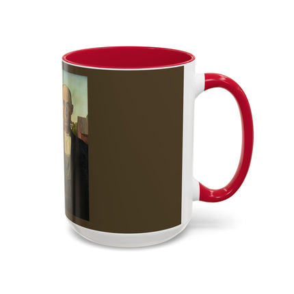 American Gothic by Grant Wood Colorful Mugs (11oz, 15oz)