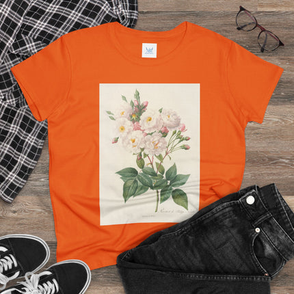 Rosa Noisettiana by Pierre Joseph Redouté Women's Midweight Cotton Tee