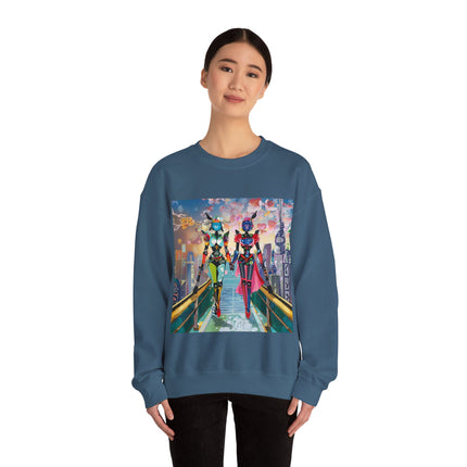 Cyber Punk Robot Models Unisex Heavy Blend™ Crewneck Sweatshirt