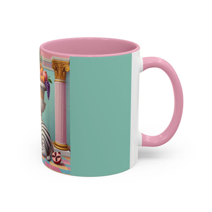 Still Life with Zebra, Fruit, and Pink Columns Colorful Mugs (11oz, 15oz)