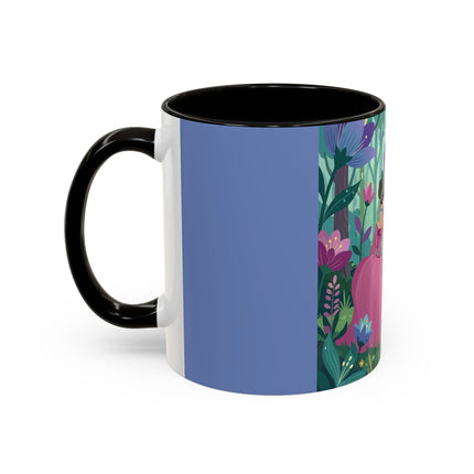 The Lady Of The Enchanted Mirror Colorful Mugs – Art Deco Botanical Elegance