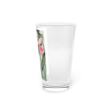 Blooming Lotus Flowers by Ohara Koson Glass, 16oz