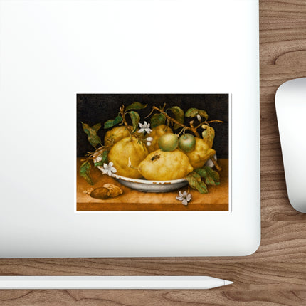 Still Life with Bowl of Citrons by Giovanna Garzoni Die-Cut Stickers (5 Sizes)