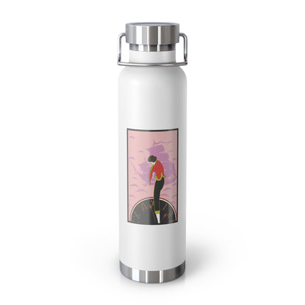 Woman Waiting for her Beloved at 1:59 by Kobayashi Kaichi Copper Vacuum Insulated Bottle, 22oz