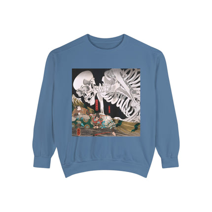 Mitsukuni Defying the Skeleton Spectre by Utagawa Kuniyoshi Garment-Dyed Sweatshirt