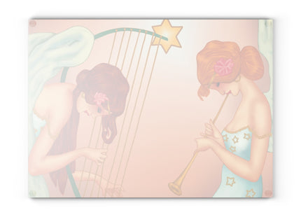 Heavenly Angel Duet Glass Cutting Board