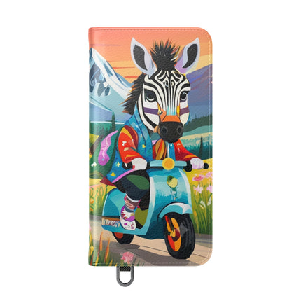 🦓🛴 Stripes on Wheels Flip Case – Sunny Adventures & Storybook Fun