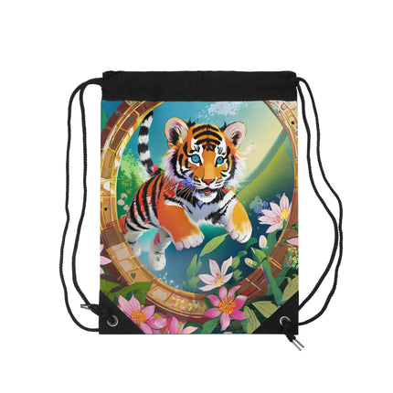 Majestic Tiger Drawstring Bag